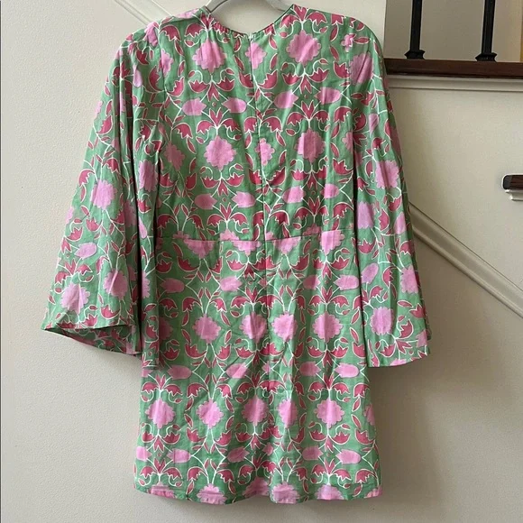 SZ Tuckernuck SZ BLOCKPRINTS Exclusive Celery Lisbon Print Mary‎ Dress Small - Picture 3 of 4